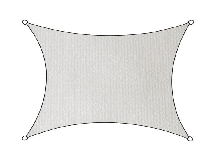 Livn Iseo rechthoek HDPE 3 x 4 meter schaduwdoek
