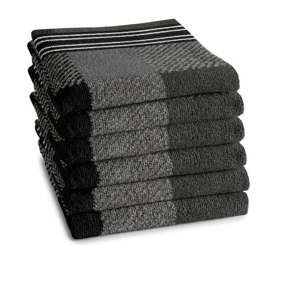 DDDDD Feller 50 x 55 cm set van 6 keukendoeken - Grey