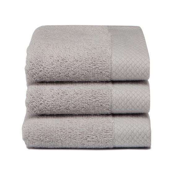 Seahorse Pure 30 x 50 cm set van 3 gastendoekjes - Light Grey