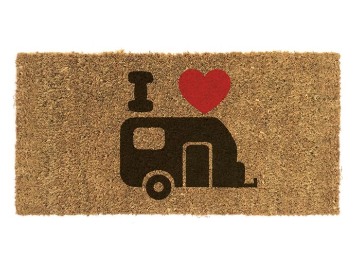 Travellife I love caravan deurmat