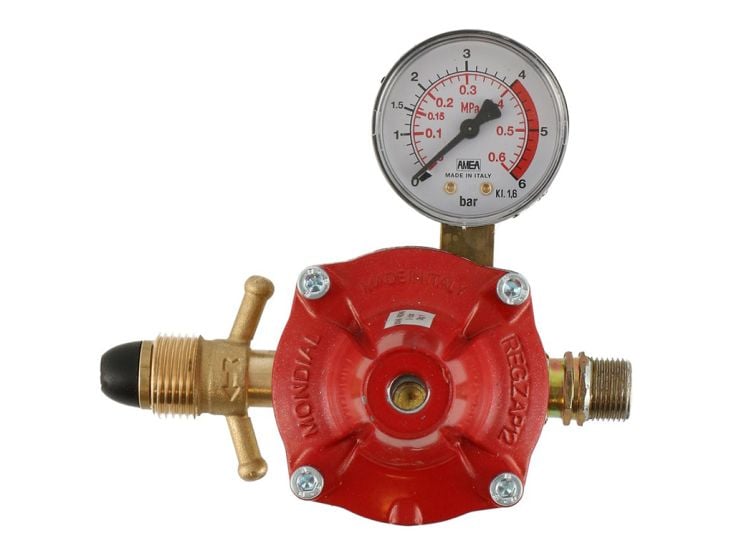 Gimeg 0-6 bar POLx3/8" instelbare drukregelaar met manometer