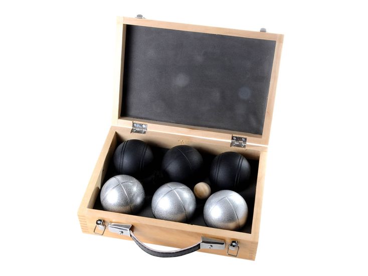 Buffalo gepoedercoat Jeu de boules set in houten doos