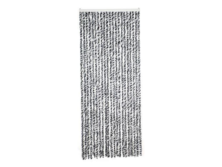 Livn 90 x 220 Chenille kattenstaarten deurgordijn - Black