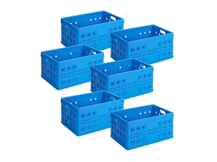 Sunware Square 46 liter set van 6 vouwkratten