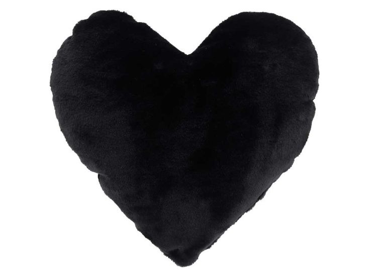 Unique Living Hart 45x35 cm kussen - Black