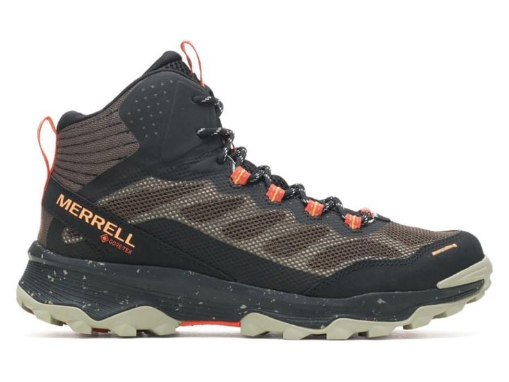 Merrell Speed Strike Mid GTX Black/Boulder heren wandelschoenen