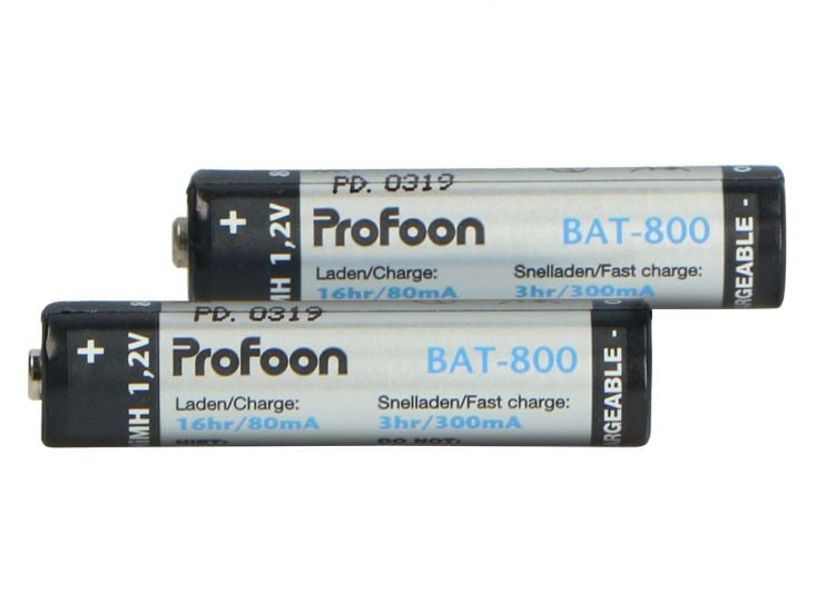 Profoon BAT-800 set van 2 oplaadbare AAA batterijen