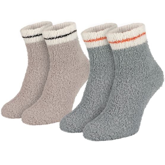 Black Snake Grijs/Bruin 2-Pack Dames Gezellige Sokken