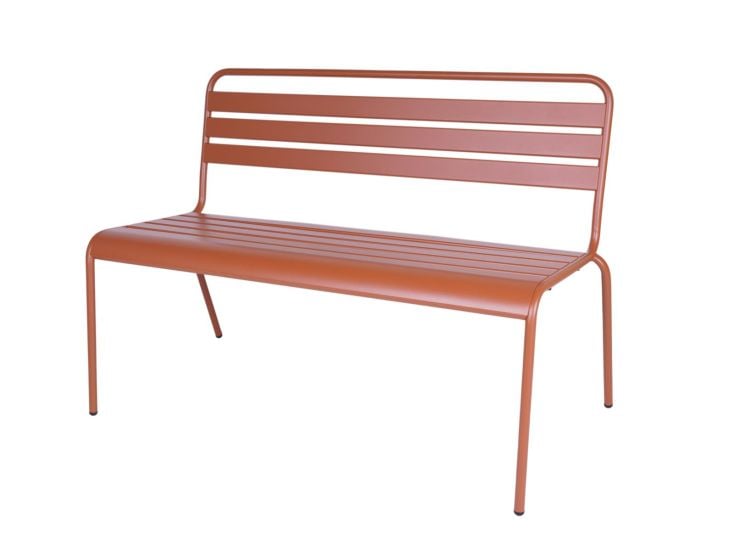 MaximaVida Max 120 cm roestbruin metalen tuinbank