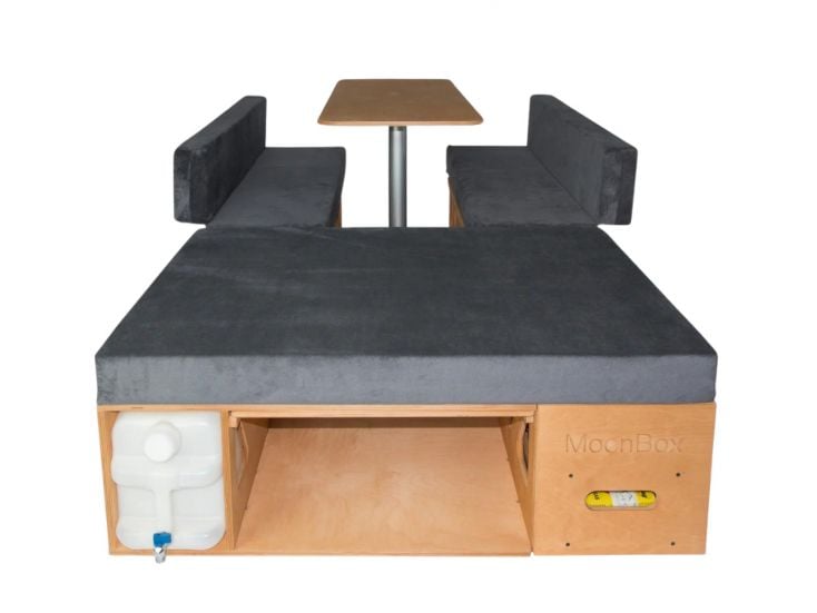Moonbox bestelbus/bus 115cm natur campingbox met tafel