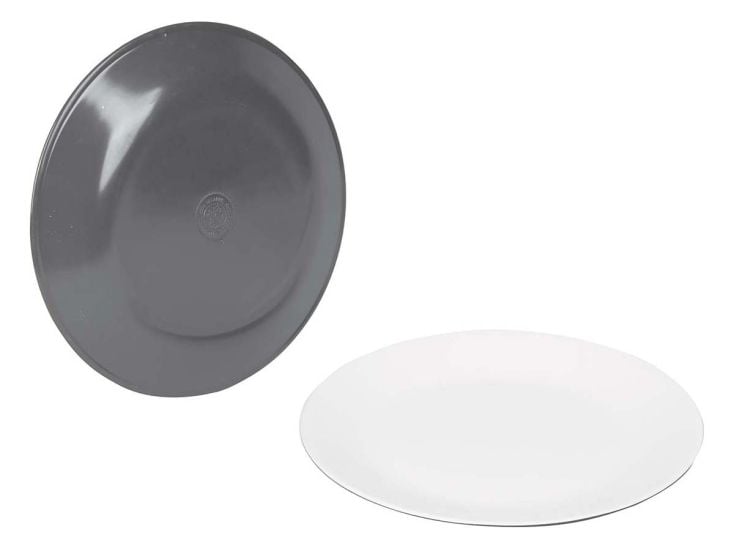 Bo-Camp Two-Tone set van 4 dinerborden - Grey