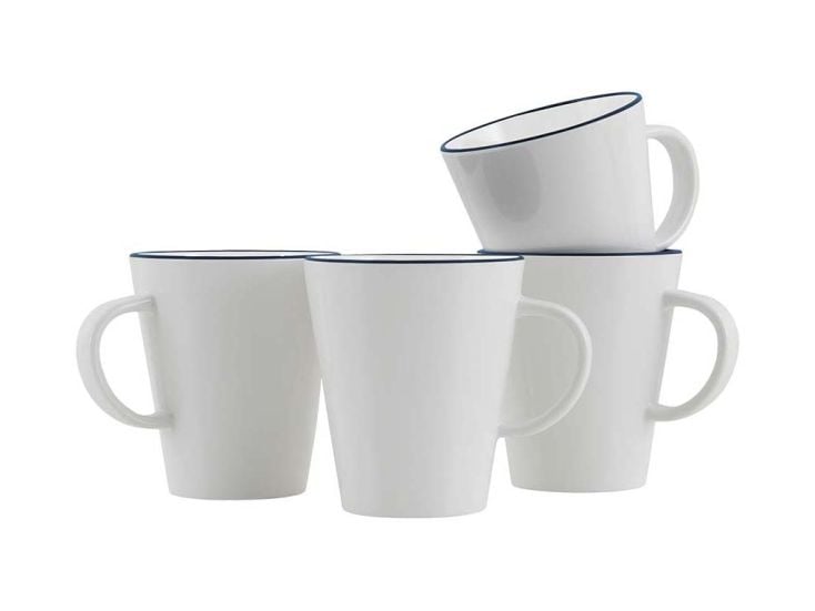 Gimex Linea Line 350 ml set van 4 mokken - Blue