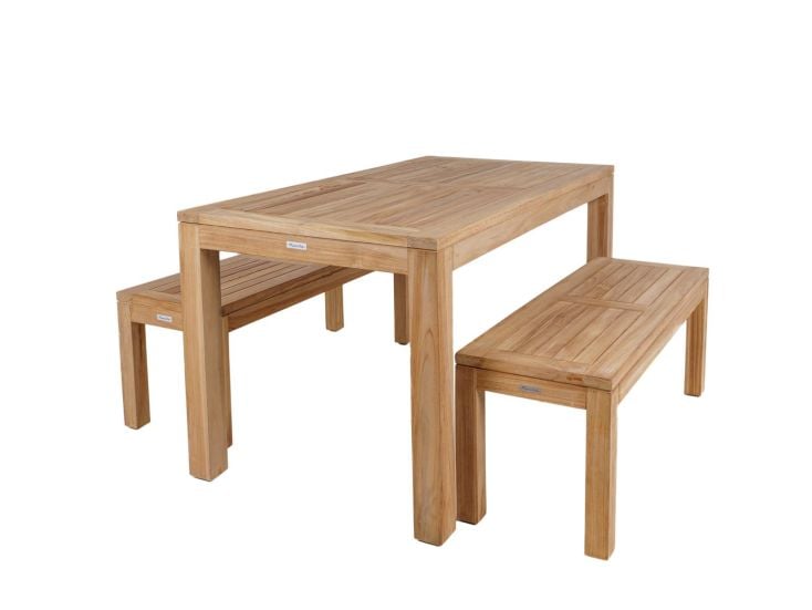 MaximaVida Java 150 cm 3-delige teak picknickset - Brown