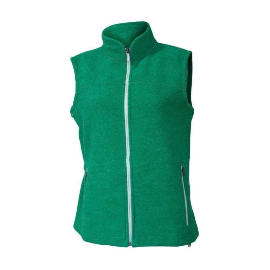 Ivanhoe Beata groen wollen damesvest zonder mouwen