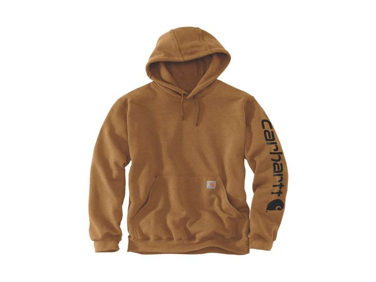 Carhartt Logo Sleeve Graphic Brown heren sweatshirt