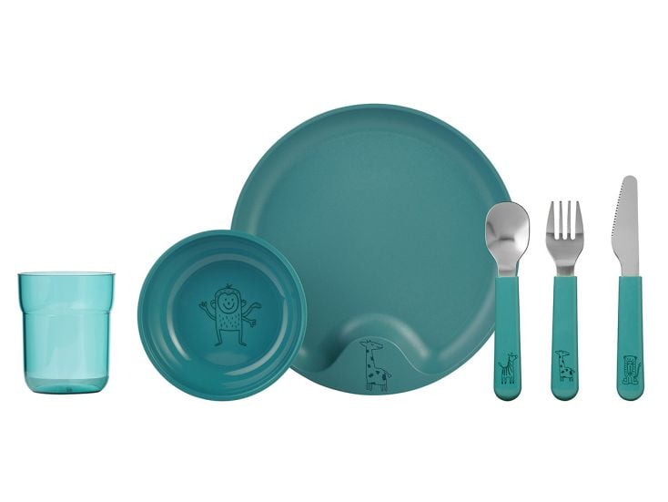 Mepal Mio 6-delig kinderservies - deep turquoise