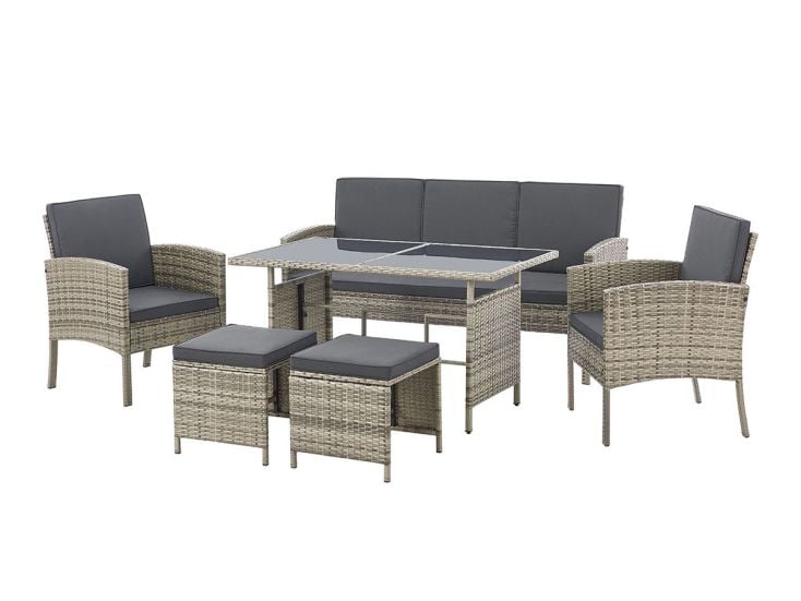 Juskys Turijn 7 persoons Polyrotan loungeset