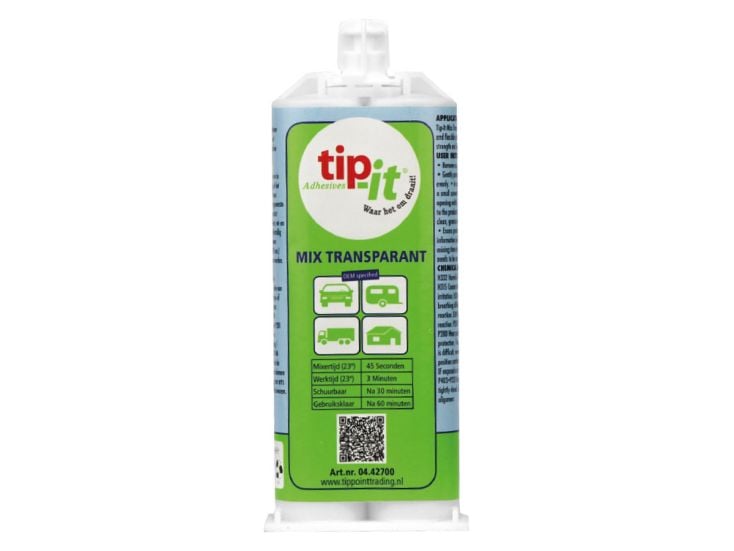Tip-it Mix Transparant twee componentenlijm
