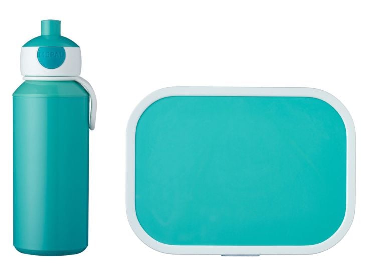 Mepal Campus Pop-Up drinkfles met lunchbox - turquoise