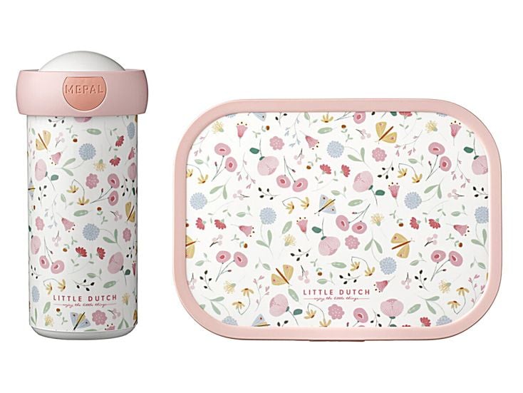 Mepal Campus beker met lunchbox - Flowers & butterflies