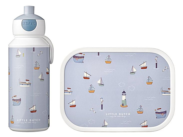 Mepal Campus Pop-Up drinkfles en lunchbox - Sailors bay