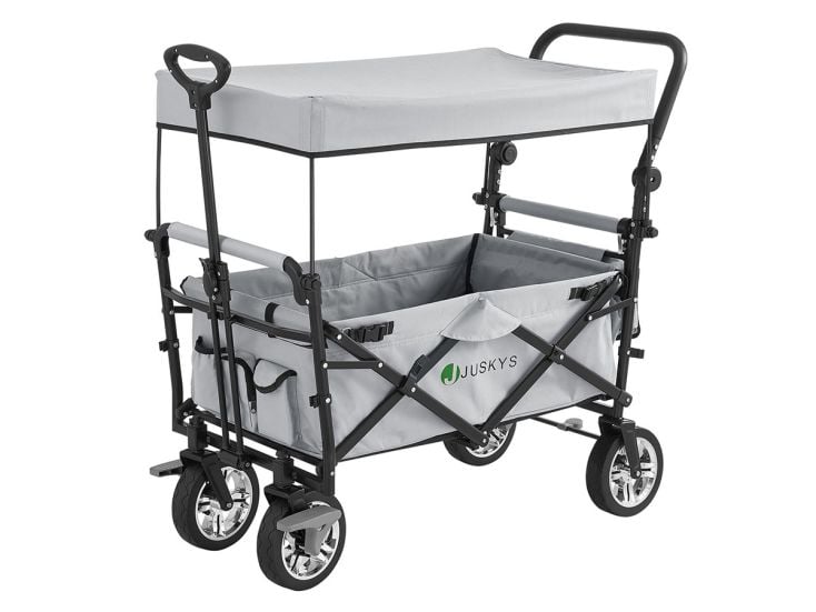 Juskys inklapbare bolderkar met dak - Lightgrey