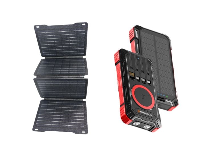 HEKO Solar Spark powerbank met Unfold 30W Solar Panel