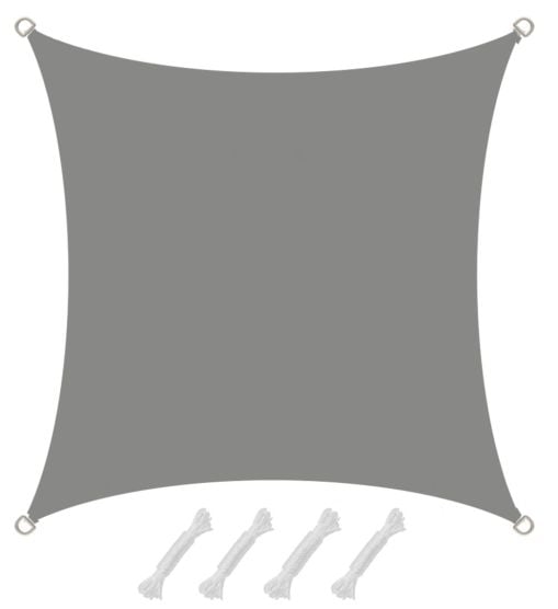 AMANKA 2x2m grijs Polyester waterdicht schaduwdoek