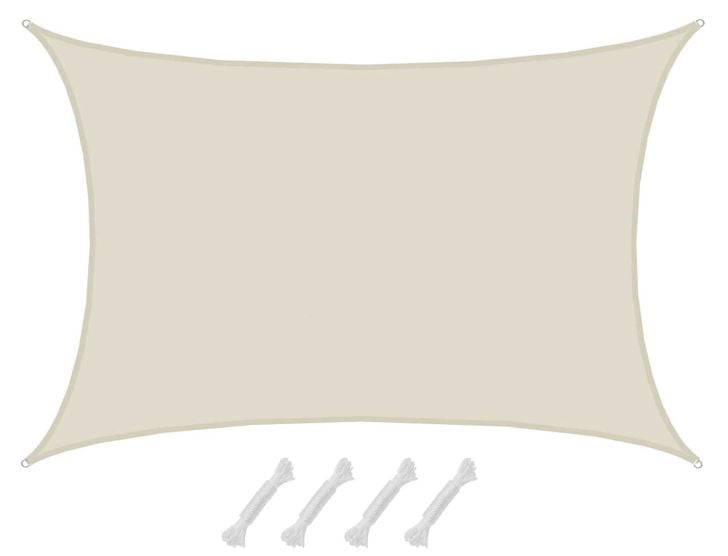 AMANKA 7x5m beige Polyester waterdicht schaduwdoek