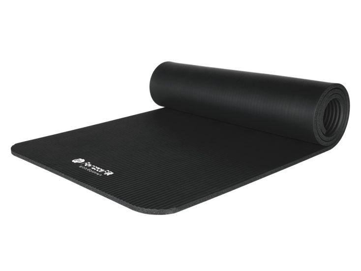 ForzaFit 12 mm yoga mat met draagriem - Black
