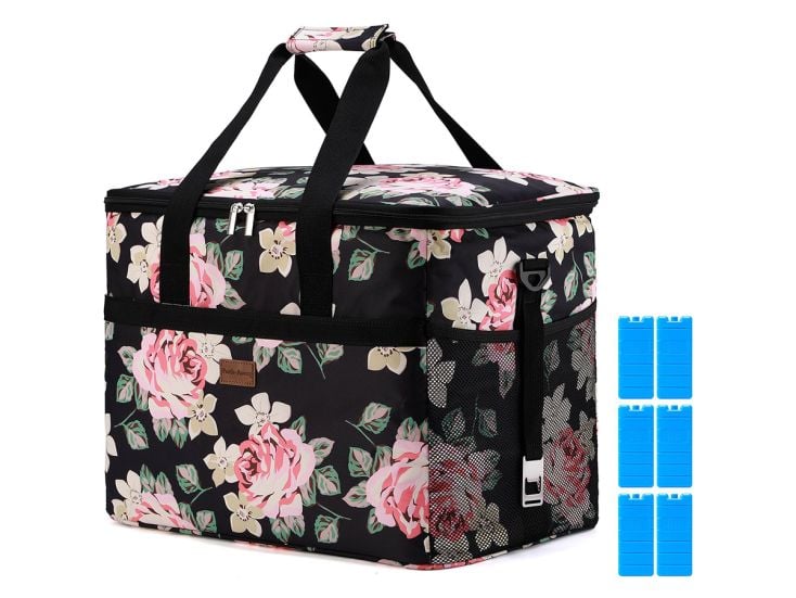 Packaway 40 liter geïsoleerde koeltas - Black Flower