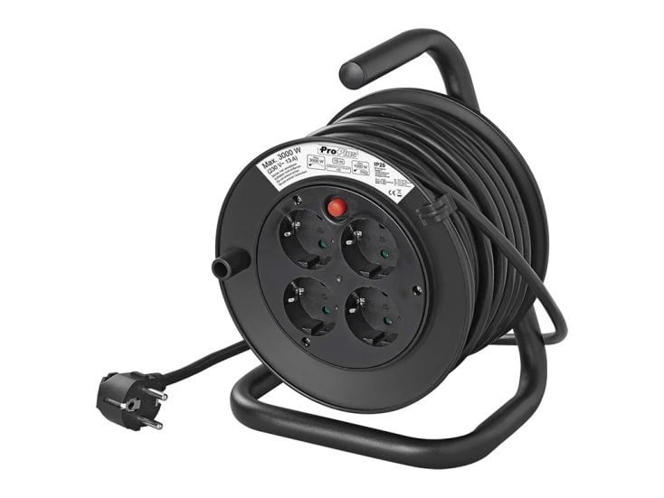 ProPlus Schucko 4-weg kabelhaspel - 15 meter