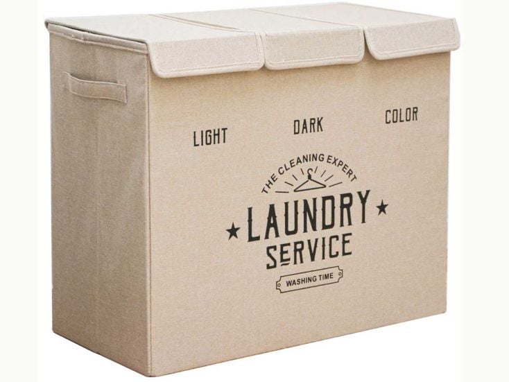 DuneDesign 3 vakken wasmand - 84 liter