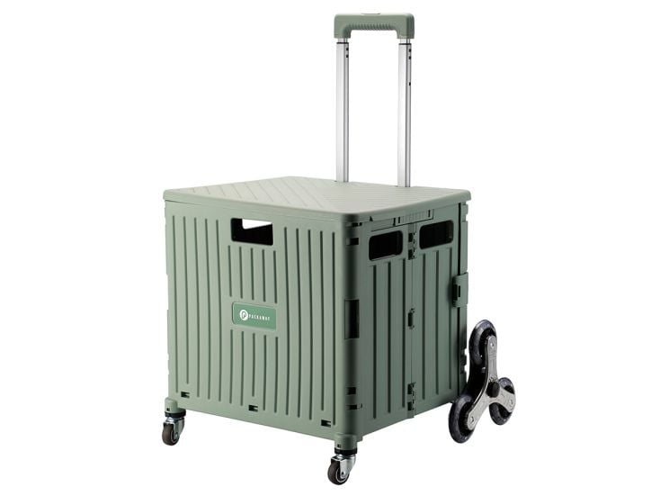 Packaway 50 liter boodschappentrolley met trapwielen - Green