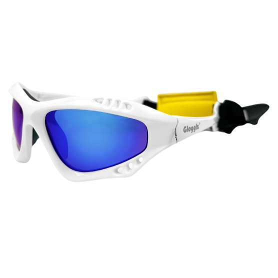Glogglz Finz Witte Gepolariseerde Watersport Zonnebril