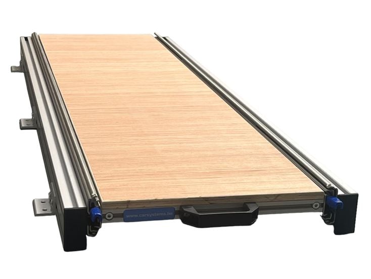 Aluminium 120x40 cm camper schuifframe met 12 mm Multiplex