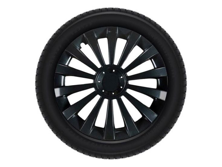 TCP 13" meridian black eco wieldoppen - set van 4