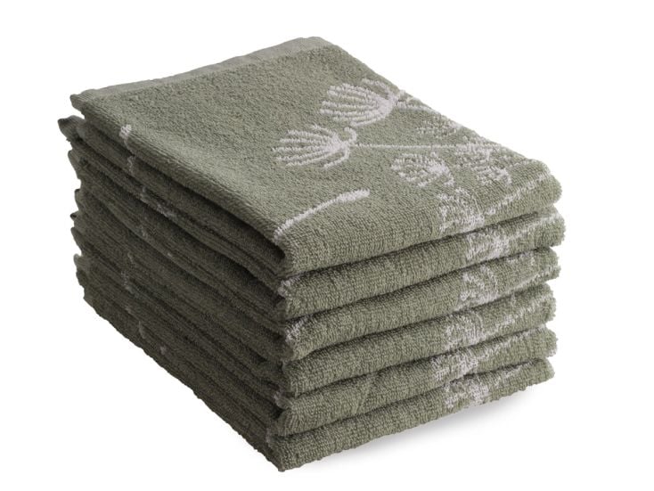 DoubleDry Dandelion 50 x 50 cm set van 6 keukendoeken -groen