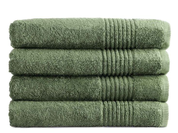 PHLOX Supreme 70 x 140 cm set van 4 handdoeken - oud groen