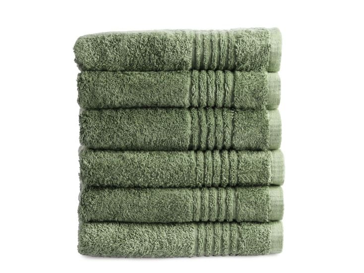 PHLOX Supreme 50 x 100 cm set van 6 handdoek - oud groen