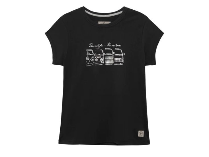 Van One We Are Family Black dames T-shirt