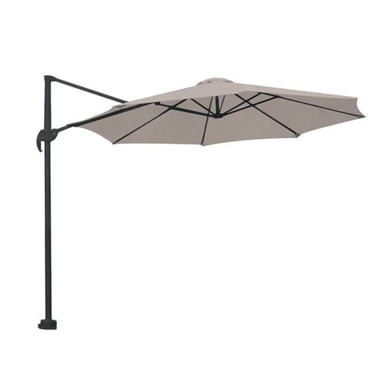 Garden Impressions Hawaii S donkergrijs zand ronde zweefparasol