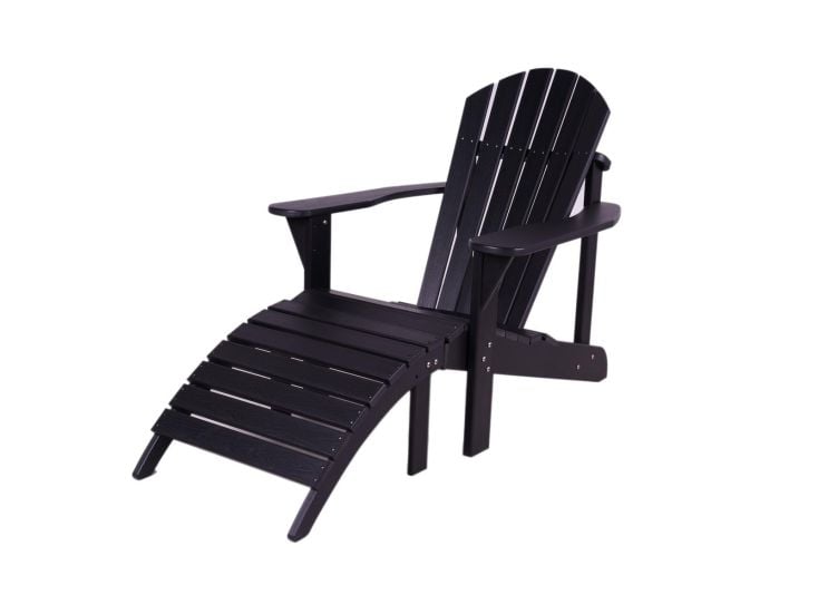 MaximaVida Montreal tuinstoel met voetenbankje - black