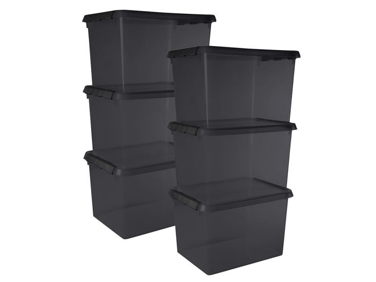 Sunware comfort Line set van 6 22L opbergbox - grijs