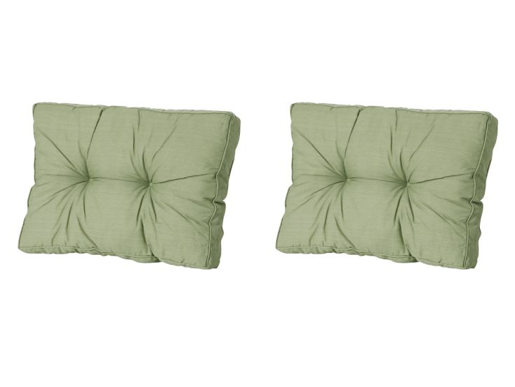 Madison Basic green Rugkussen - Set van 2