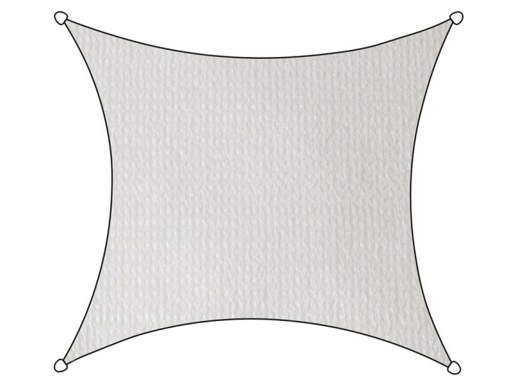 Livn Iseo vierkant HDPE 5 x 5 meter schaduwdoek - White