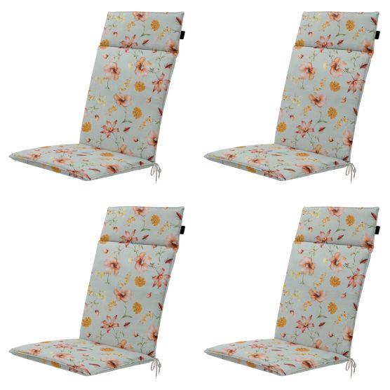 Madison Florina orange Tuinstoelkussen - Set van 4
