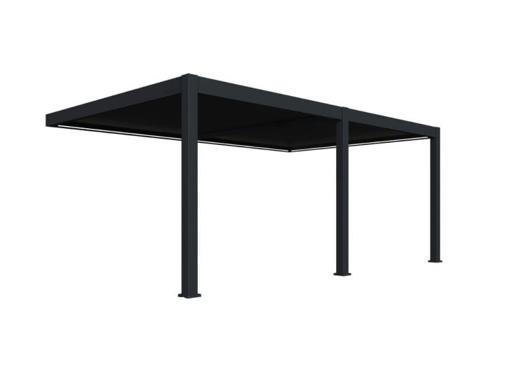 Orion Premium 400x600cm elektrische LED overkapping - wall