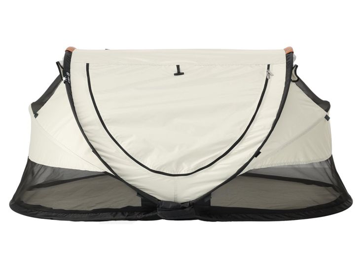 Deryan Peuter Luxe bedje met matras en leren handvatten - Ivory