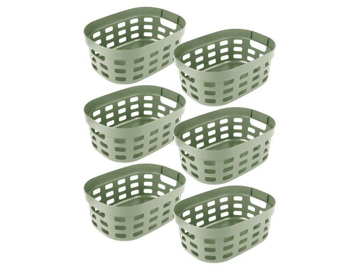 Sunware Sigma home 15 liter green mand - set van 6